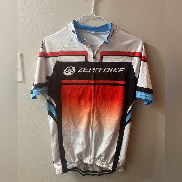 Men's Zero Bike Medium Cycling Shirt - Red Gradient - Picture 1 of 1